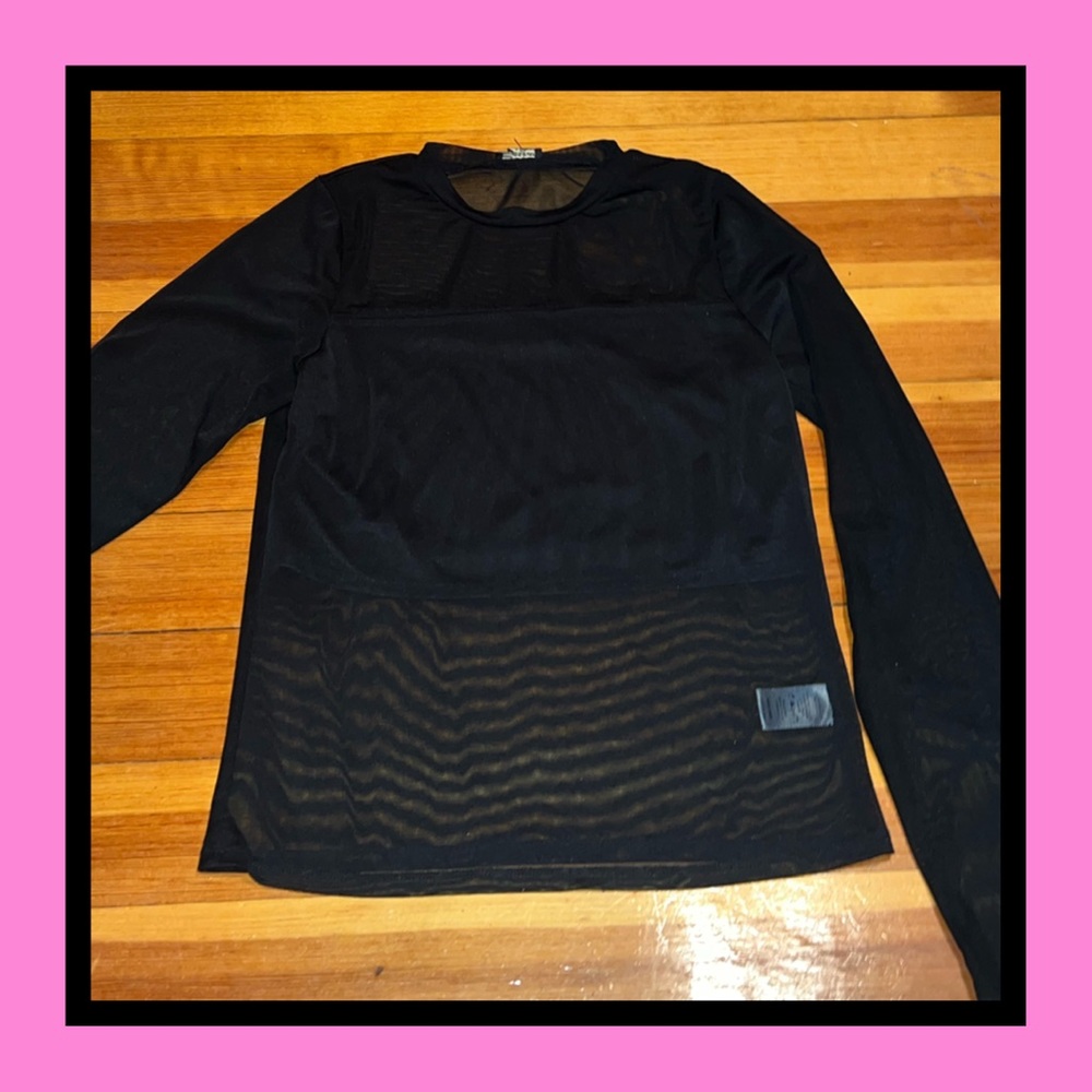 Shinestar Mesh Layering Long Sleeve Top (2 FOR $10🍁)